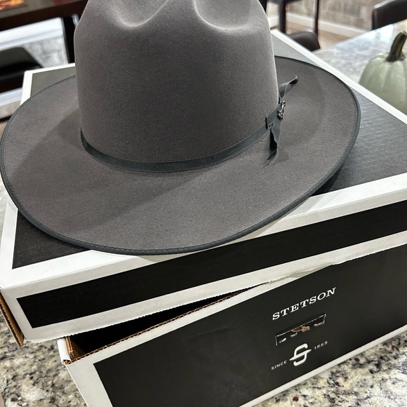 STETSON Cowboy Hat - Caribou (Grey)- size 7 3/8 - Picture 5 of 7